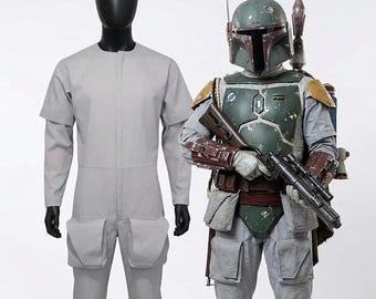 Boba Fett Cosplay Fluganzug - Star Wars Inspirierter Mandalorian Jumpsuit - Buch von Boba Fett Kostüm für Comic Con und Halloween
