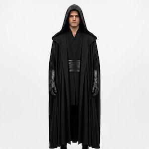 Darth Maul Cosplay Kostüm Sith Lehrling Kostüm - Star Wars Sith Roben Cosplay, Kapuzenumhang, Leder Schärpe, Halloween Sith Kostüm