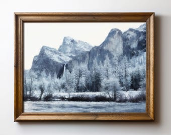 Cozy Cabin Vibes - Yosemite Winter Wall Art, Instant Download Nature Print, National Park Decor, TimprintsStudio