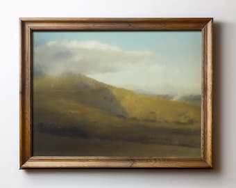 Minimalist Nature Scene in Earthy Tones - Printable Rustic Wall Art, Muted Hillside Landscape, Instant Download, TimprintsStudio