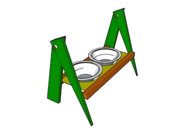 DIY Elevated Dog Bowl Stand Building Plans (PDF)