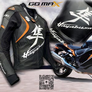 Suzuki Hayabusa Motorbike Racing Leather Jacket Gomax Hayabusa 3rd Generation Leather Jacket