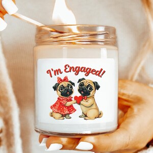 Funny Engagement Candle, Wedding Candle, Soy Candle Gift, Bachelorette Party, Funny Pug Candle, Engagement Gift, Valentine Gift Idea