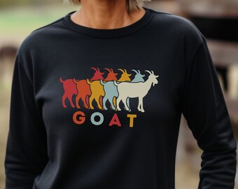Vintage Goat Sweatshirt, Farm Animal Shirt
