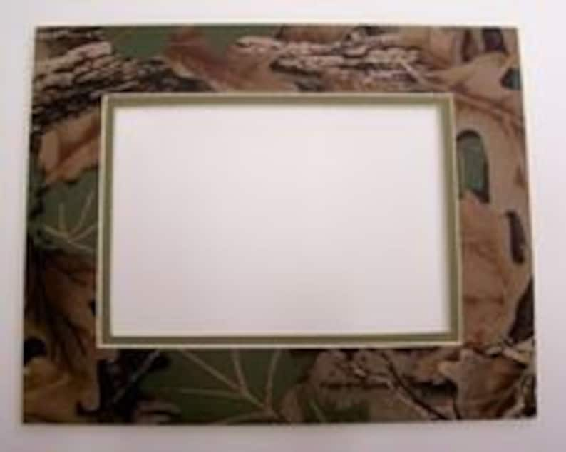 8x10 Camouflage Picture Mat with backing image 1