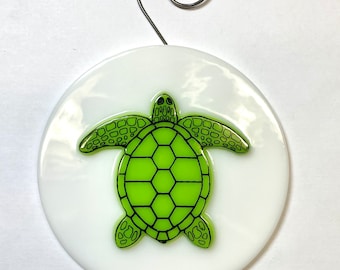 Sea Turtle Fused Glass Sun Catcher