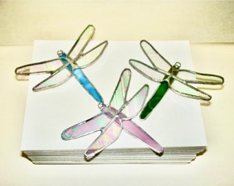 Dragonfly Sun Catcher Ornaments - Set of Three