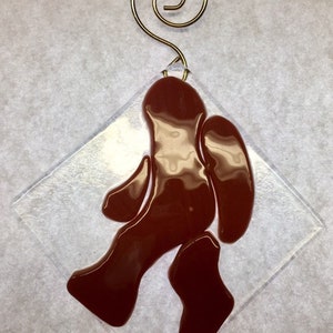 Bigfoot fused glass sun catcher ornament image 2