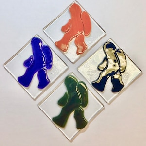 Bigfoot fused glass sun catcher ornament
