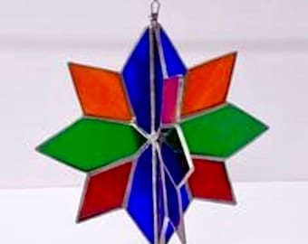 Stained Glass Twirler Rainbow  Mobile