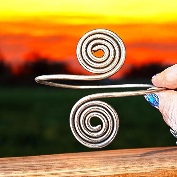 SOLID STERLING SILVER! Upper Arm Bicep Spiral Bel… - image 7