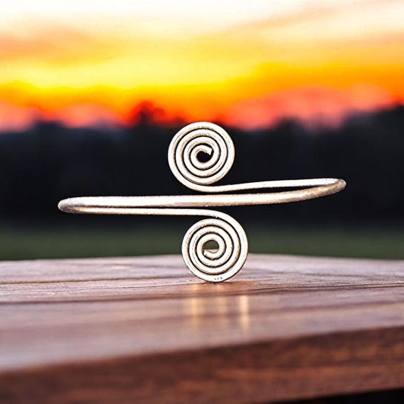 SOLID STERLING SILVER! Upper Arm Bicep Spiral Bel… - image 6