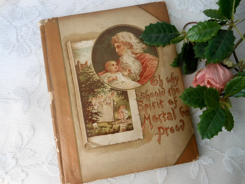 Vintage Gibson Bridal Bells Gift Wedding Poem Record Guest Book At