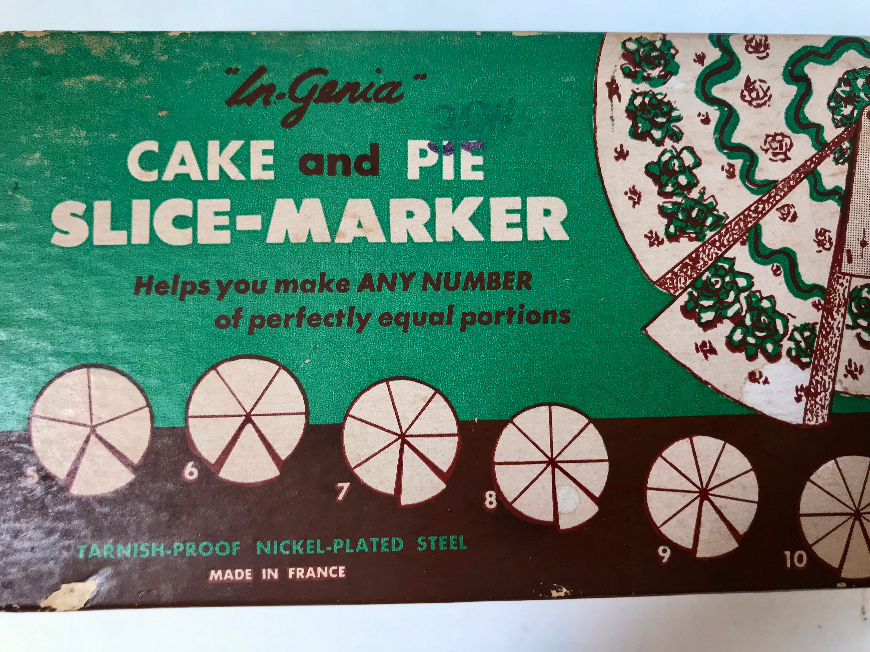Cake Pie Slice Marker Original Box InGenia Made in France Etsy
