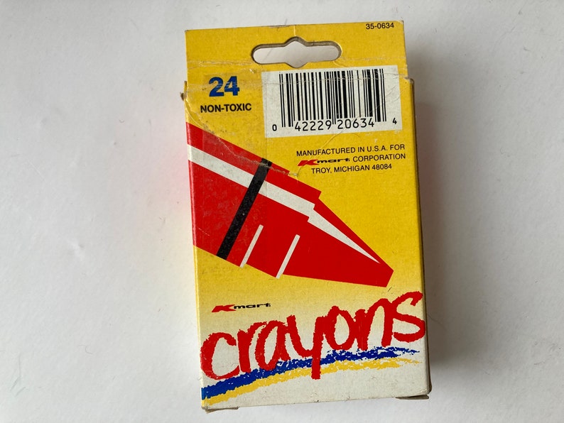 Kmart Crayons 24 Ct Rainbow of Colors Looks Unused Non Toxic Etsy