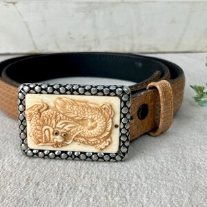 VINTAGE Worth 100% Genuine Italian Calfskin Belt Vintage Esprit Belt 100% Cuoio Leather Made in Italy Size 70  main image 2