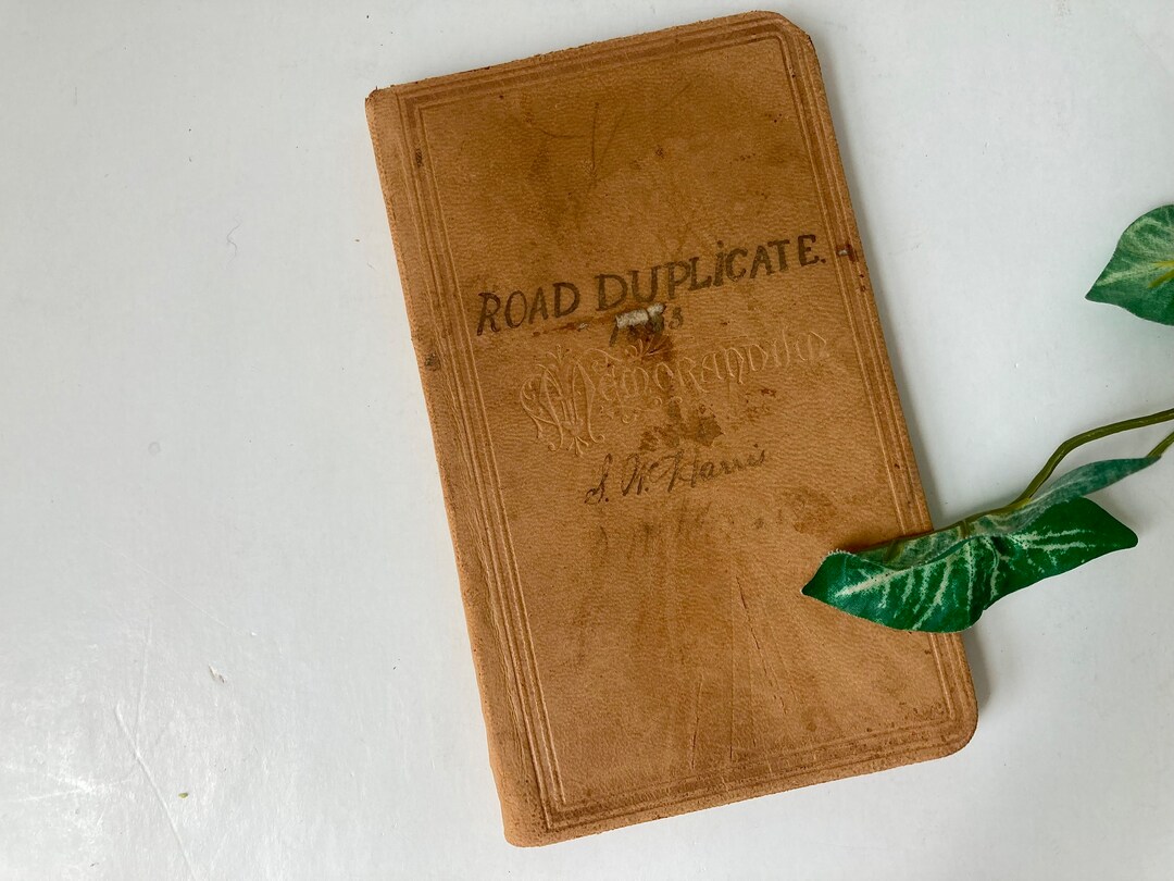 1800s Account Ledger Booklet Pocket Size Leather Cover Etsy