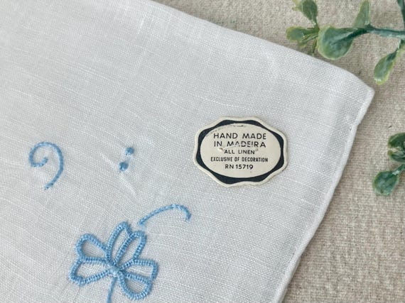 Choice 1 Madeira Monogram Initial Handkerchief Bl… - image 5