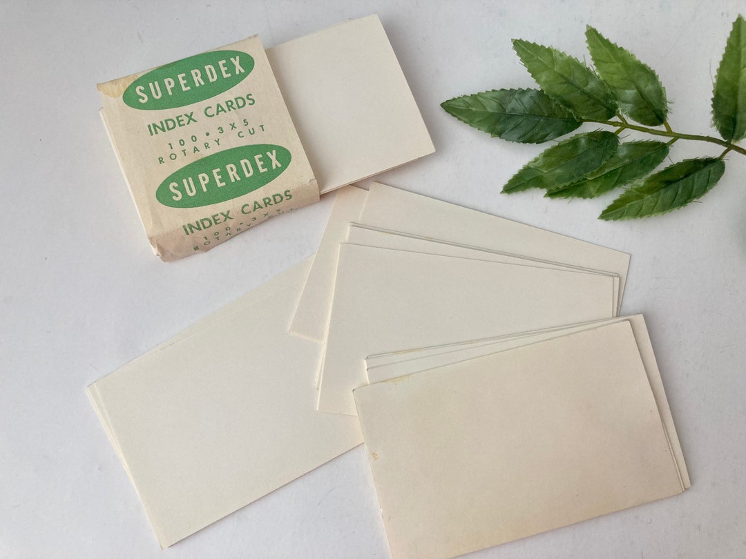 100 Blank Index Cards 3x5 Unlined Superdex Original Wrapper Etsy