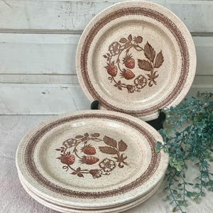 Vintage Strawberry Dinner Plates - Etsy