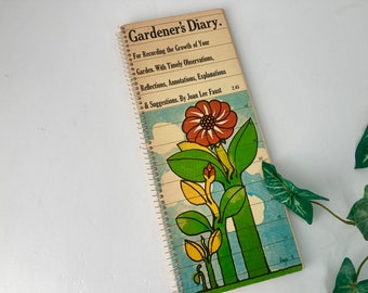 Spiral Gardeners Diary Book Charts Records Notebook Journal By Joan Lee Faust Vintage 70s at Quilled Nest