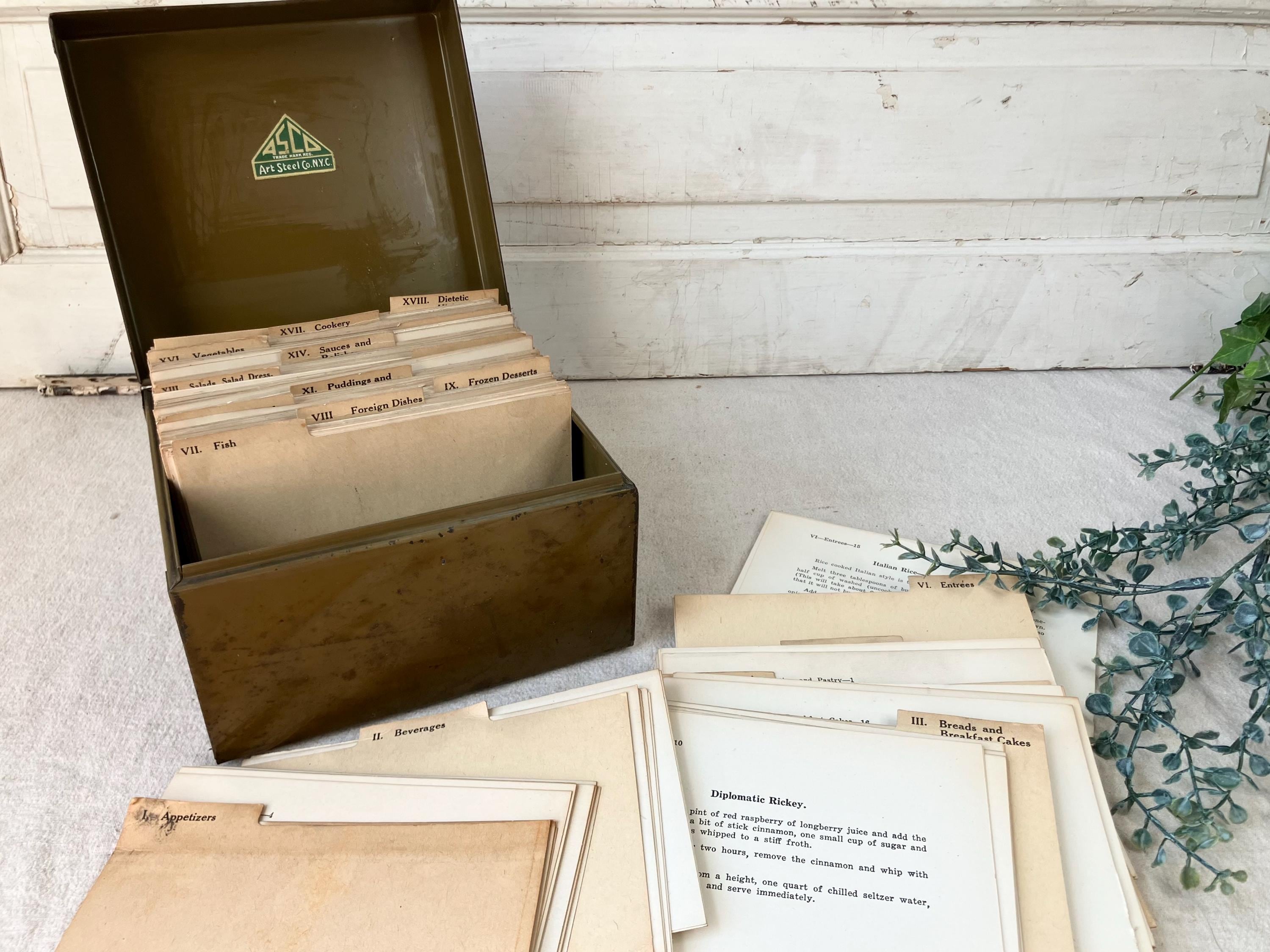 1950's【ASCO NEW YORK】アンティーク スチールファイルボックス Asco File Box - Etsy
