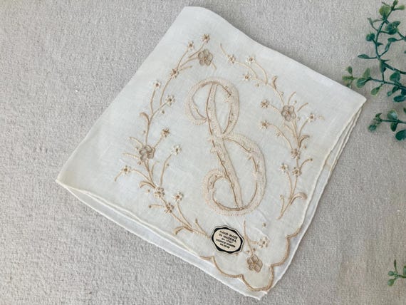 Choice 1 Madeira Monogram Initial Handkerchief Bl… - image 7