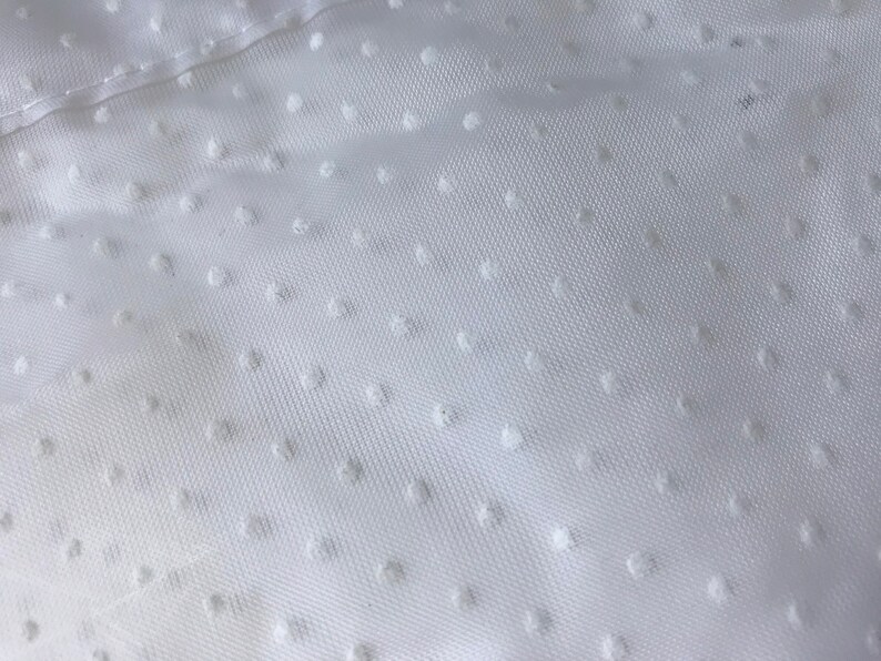 White on White Dotted Swiss Fabric Sheer Curtain Panel 1 Yard | Etsy