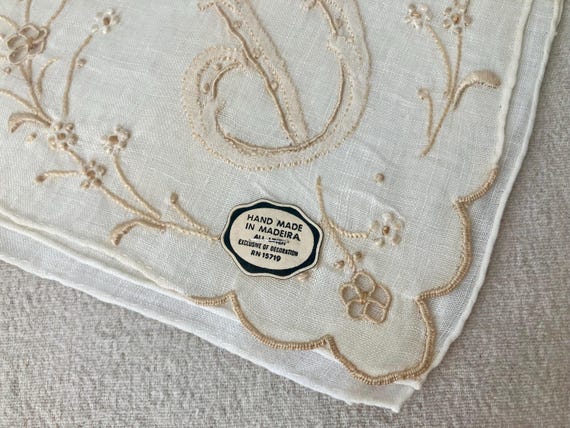Choice 1 Madeira Monogram Initial Handkerchief Bl… - image 10