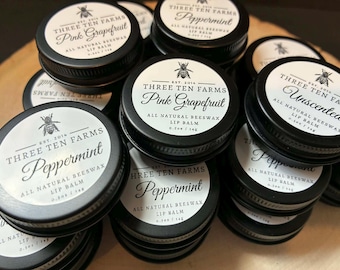 Beeswax Lip Balm in Metal Tin | Natural Lip Balm | Handmade Lip Balm | Small Batch | Hand Crafted | Herbal Lip Care