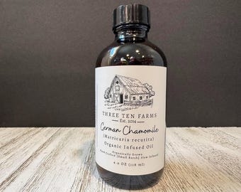 Organic German Chamomile Infused Oil | Herbal Skincare (4oz)