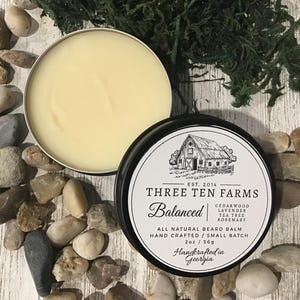 BALANCED (2 oz) | Beard Balm | All Natural BEARD BALM | Beard Care | Natural Ingredients | Beeswax | Beard Grooming | Mens Gift