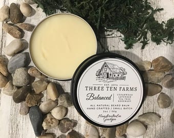 BALANCED (2 oz) | Beard Balm | All Natural BEARD BALM | Beard Care | Natural Ingredients | Beeswax | Beard Grooming | Mens Gift