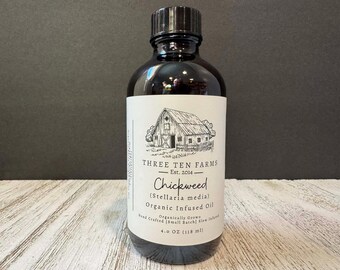 Organic Chickweed Infused Oil | Herbal Skin Oil (4oz)