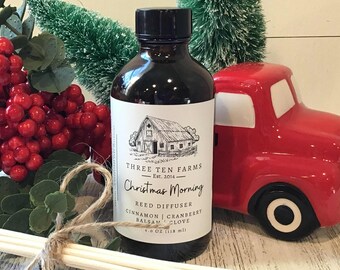 Christmas Morning Reed Diffuser | Cinnamon, Cranberry, Balsam (4 oz)