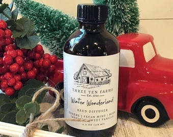 Winter Wonderland Reed Diffuser | Mint, Vanilla, Musk Scent