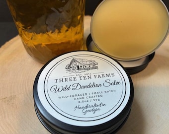 Wild Dandelion Salve | Natural Beeswax Herbal Skin Care (2oz Tin)