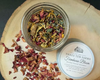 Herbal Face Steamer | Botanical Face Steam | Farmhouse Apothecary Skin Care | Natural Herb Steamer | Self Care Ritual