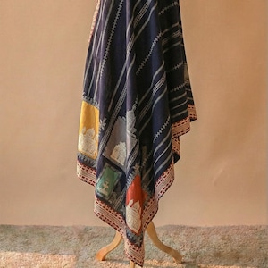 Navy Pashmina Womens Wedding Shawl - mothers day gift scarf, gift for her, Wrap scarf
