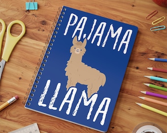 パジャマ・ラマ・ノート – 動物好きのためのA5サイズ罫線入りノート