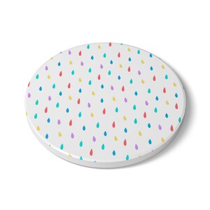 Colourful Drops Ceramic Coaster - Modern Drink Coasters, Home Decor, Gift for Coffee Lovers, Kitchen Accents, Housewarming