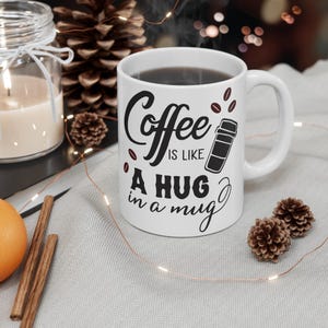 Ceramic Coffee Mug Set - "Coffee is Like a Hug in a Mug" - Cozy Drinkware for Coffee Lovers, Perfect Gift for Birthdays and Holidays, [...]