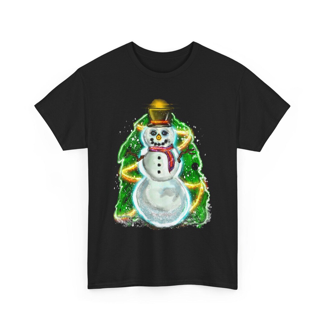 Frosty the Snowman Tee | Snowman Illustration Winter Shirt - Etsy