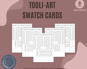 Tooli-Art Acrylic Marker Swatch Sheets - Digital PDF Swatch Template Colour Swatch Printable Template Instant Download