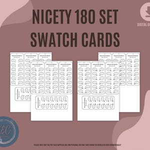 Schöne 180-teilige Acryl Marker Swatch Sheets - Digitale PDF Swatch-Vorlage Farbmuster Druckbare Vorlage Sofortiger Download