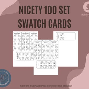 Schöne 100-teilige Acryl Marker Swatch Sheets - Digitale PDF Swatch-Vorlage Farbmuster Druckbare Vorlage Sofortiger Download