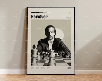 Revolver, Retro Filmplakat, Midcentury Modern, Retro Tv-Serie Poster, Minimale Filmkunst, Die besten Filme aller Zeiten, Individuelles Filmplakat