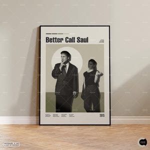 Better Call Saul, pôster de filme vintage, pôster retrô moderno, pôster inspirado no vintage, pôster moderno de meados do século, série de TV, pôster personalizado