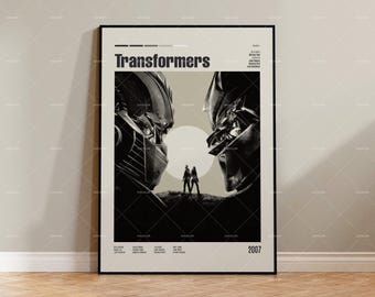 Transformers, Retro Movie Poster, Midcentury Modern, Retro Tv Show Poster, Minimal Movie Art, Best Movies of All Time, Custom Movie Poster