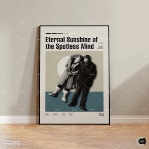 Se mi lasci ti cancello, poster vintage, poster moderno retrò, ispirato al vintage, poster moderno di metà secolo, poster del film personalizzato